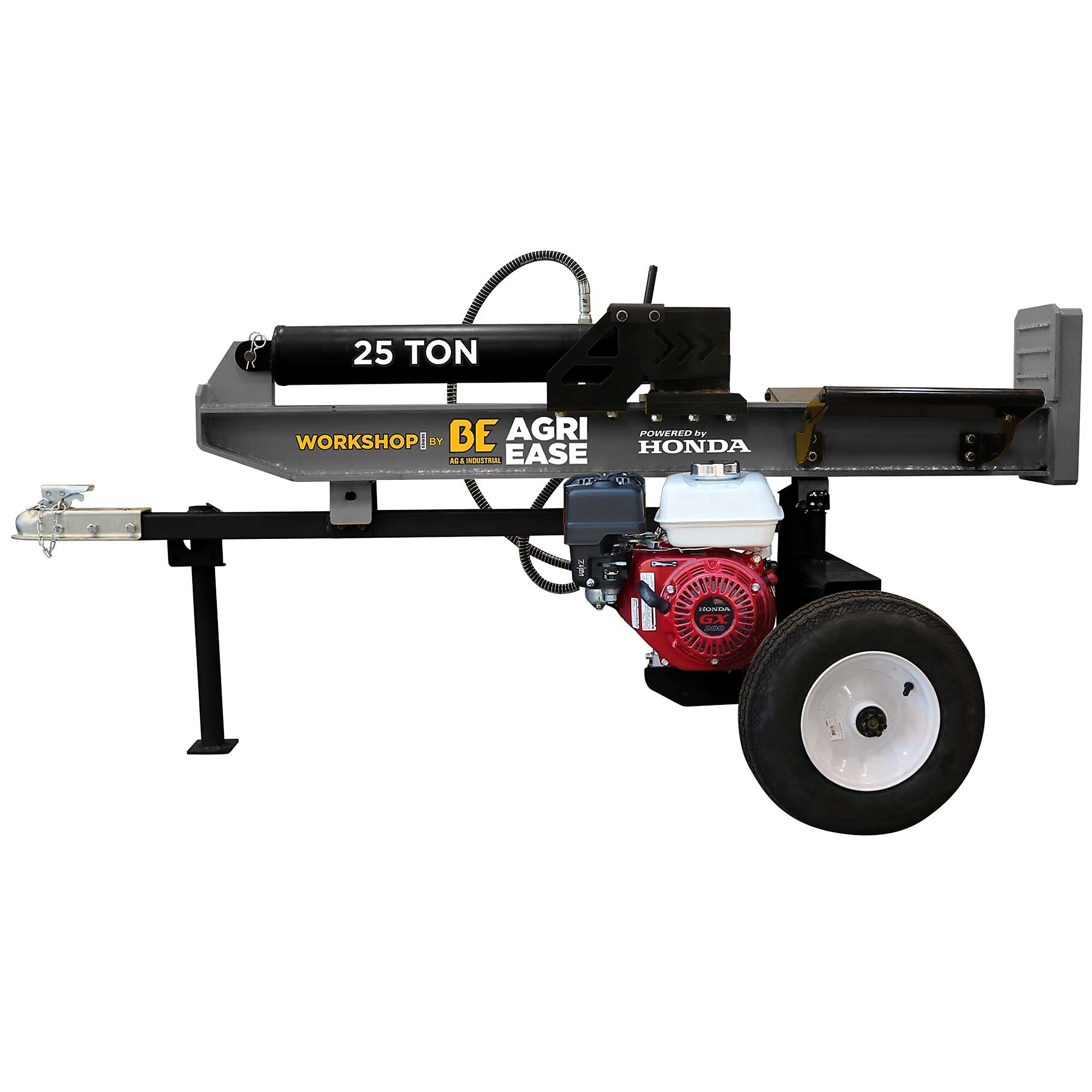Braber, 25-Ton Log Splitter with Honda GX200 Engine, Ram Force 25 Tons, Max. Log Diameter 20 in, Max. Log Length 22 in, Model# BE-LS25EH